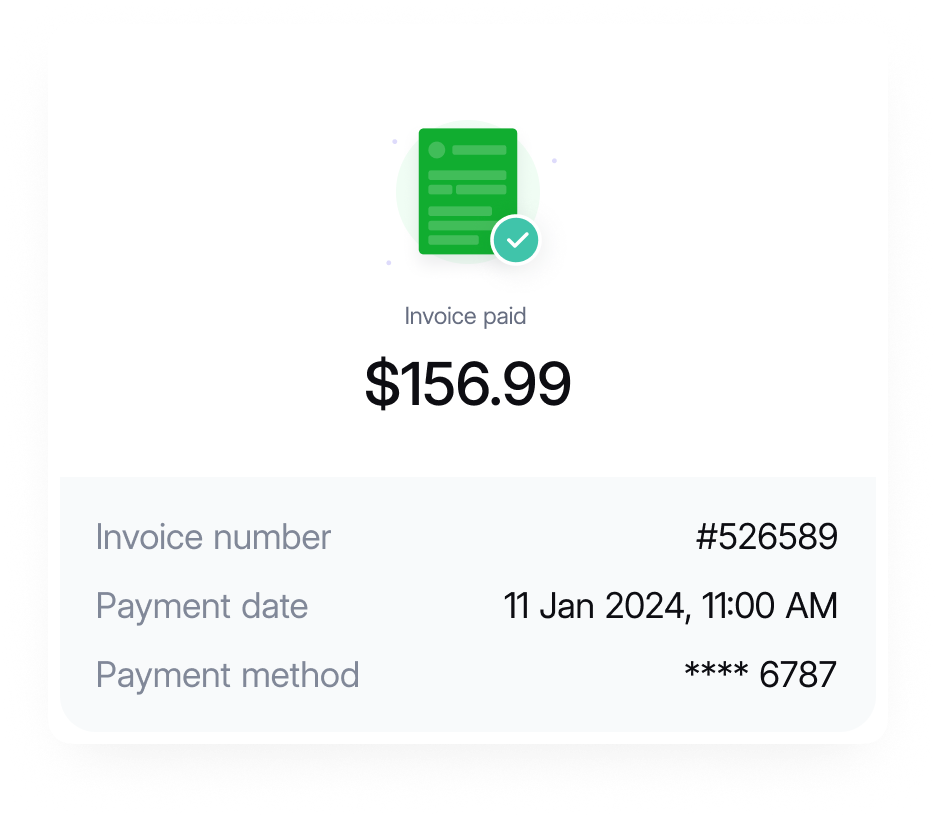 Receive payments with no-code
